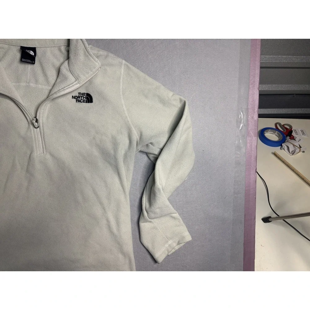The North Face Men's Grid Fleece 1/4-Zip Pullover XL Light Gray